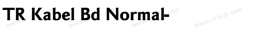 TR Kabel Bd Normal字体转换